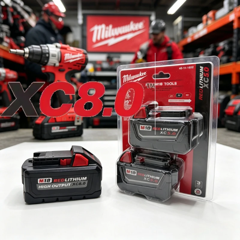 Фото Аккумулятор Milwaukee M18 XC5.0 48-11-1852 с ударопрочным корпусом, адаптированный для неровных строительных площадок, источник питания для беспроводных электроинструментов №1