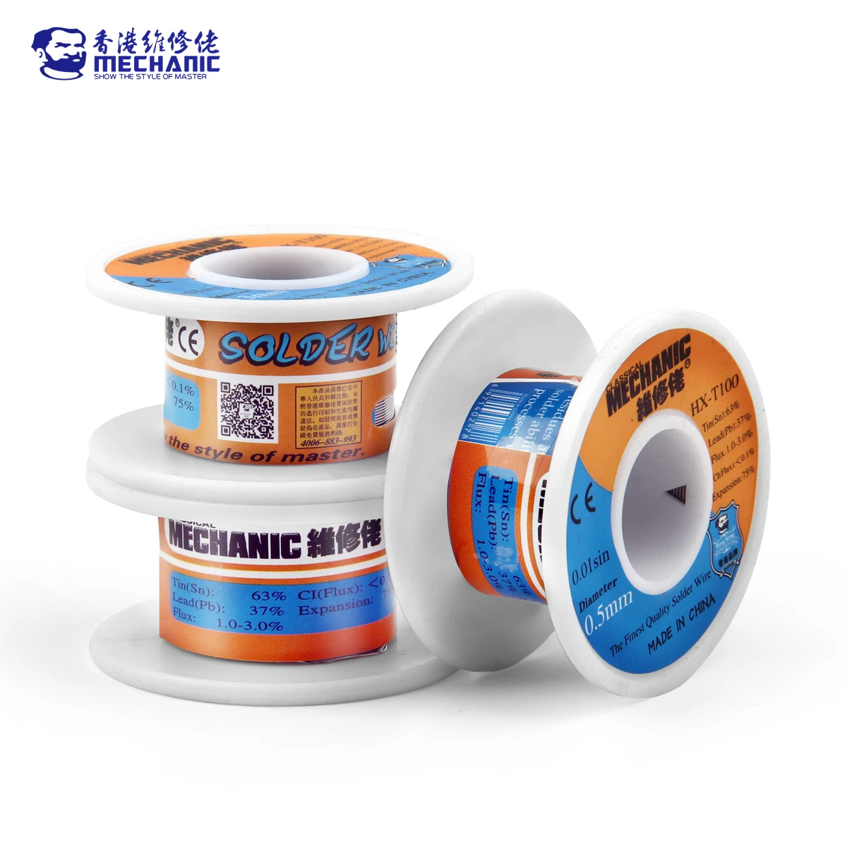 MECHANIC HX-T100 55g Sn63/Pb37 мягкая канифольная сердцевина 183 ℃ припой с температурой