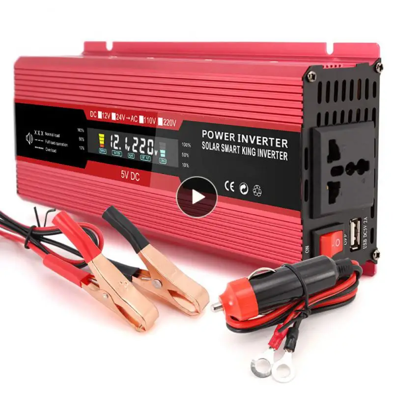 

Universal Car Inverter Solar Inverter Dc12v To Ac 220v Sine Wave Voltage Converter Adapter Portable Power Inverter 20000w