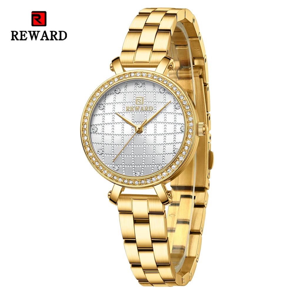 

REWARD Quartz Watch for Women Stainless Steel Wrist Watches SEIKO Movement Wristwatches Gift for Wife Girlfriend