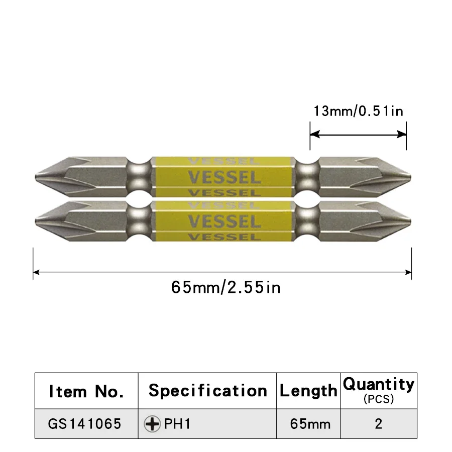 

Набор бит для отверток VESSEL GS5P и GS14