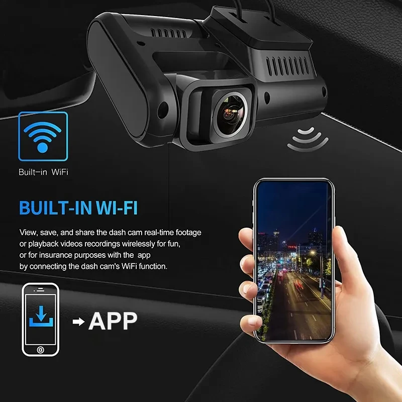 

Видеорегистратор Novatek, 4K 2160P, Wi-Fi, ночное видение