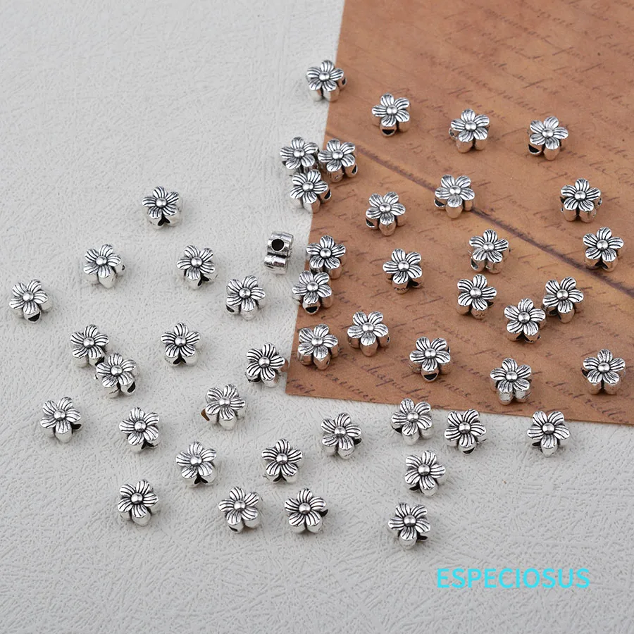 Позолоченные металлические бусины из сплава в форме цветка