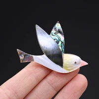 women brooch natural shell the mother of pearl shell birds shaped pendant for jewelry making diy necklace clothes accessory