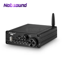 nobsound mini bluetooth 5 0 power amplifier hifi stereo audio subwoofer class d 2 1 channel amp usbaux music player
