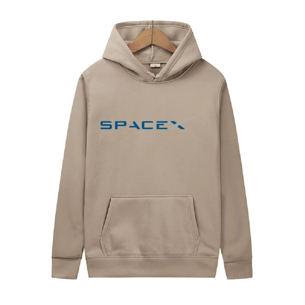Фото Мужская толстовка с капюшоном из шерсти SpaceX Rocket Expedition ELON MUSK SPACE SCIENCE Мужской пуловер Утолщенная толстовка с капюшоном Классный свитер Спортивный №1