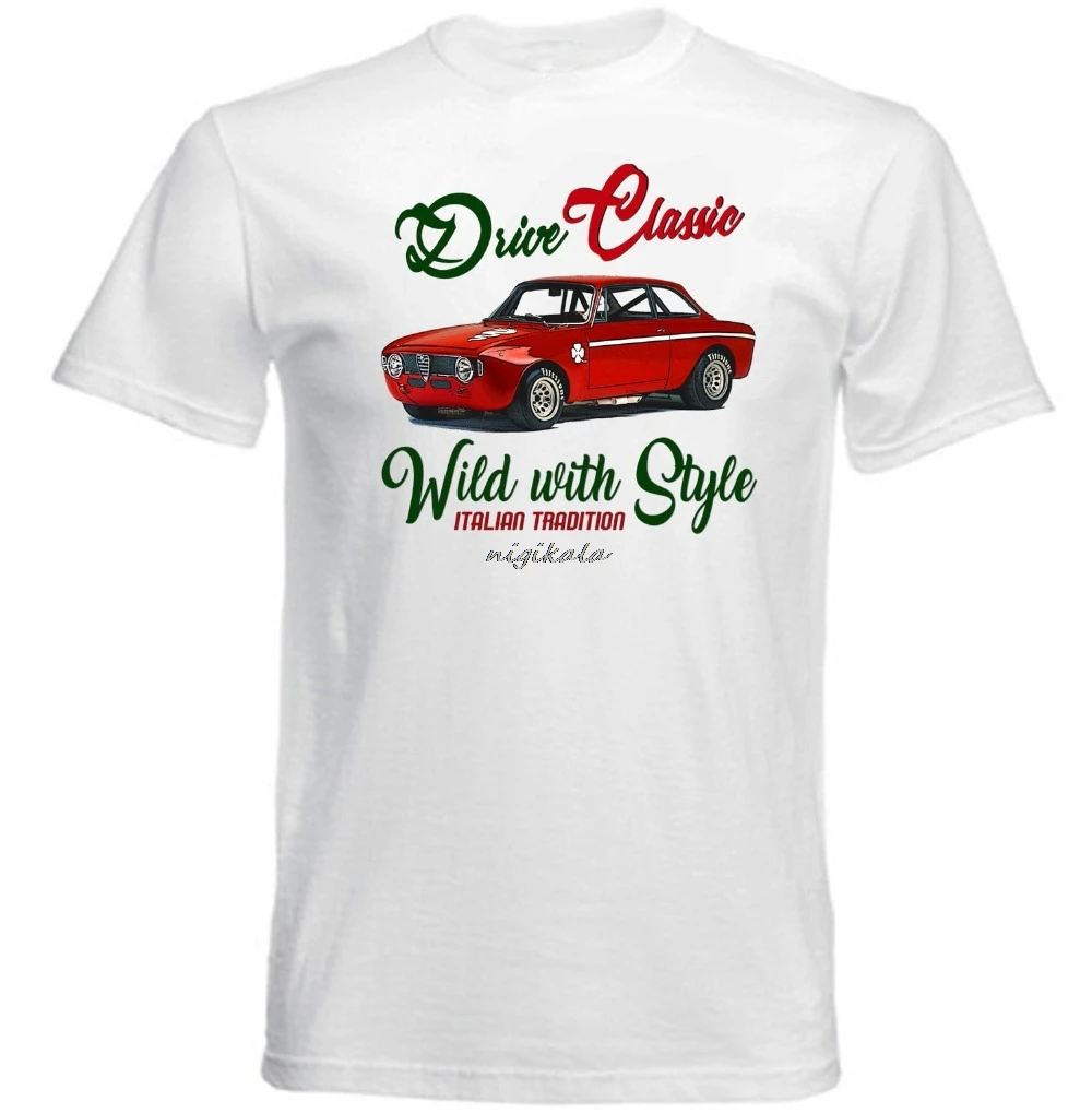 

ITALIAN CAR ALFA ROMEO GT JUNIOR 1969 - NEW T-SHIRT