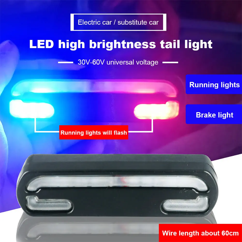 

D07 36V 48V 60V Electric Bicycle Rear Lamp Waterproof LED Safety Night Riding Warning E-bike Taillights Cycling Accessories
