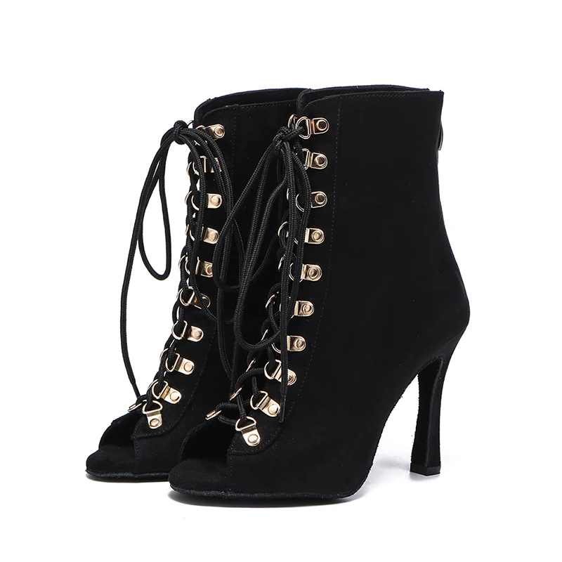 Women Fashion Salsa Dance Boots Latin Dancing Shoes Tango Dance Shoes Woman Girls Party Ballroom Shoes Ladies Sexy stilettos