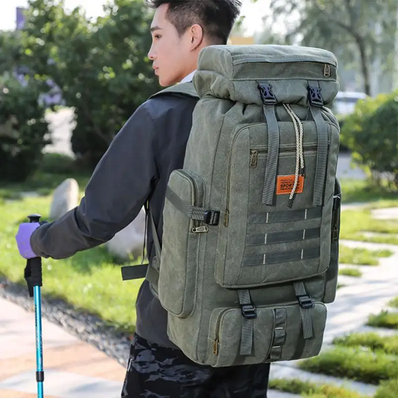 

Tactical backpack 80L mountaineering bag Nylon large capacity hiking backpack travel bag hiking bag outdoor Camping Equipment