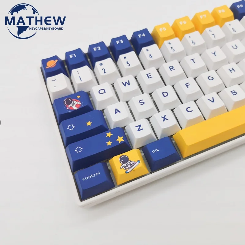 

Astronaut Keycap Cherry Profile 130 Key Blister Box Five-sided Sublimation PBT Material Keycaps