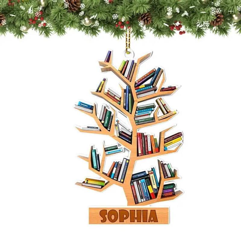 

Книжная полка, рождественские украшения, Книжная книга для влюбленных, 2D акриловая искусственная подвеска, товары для вечерние Ринок