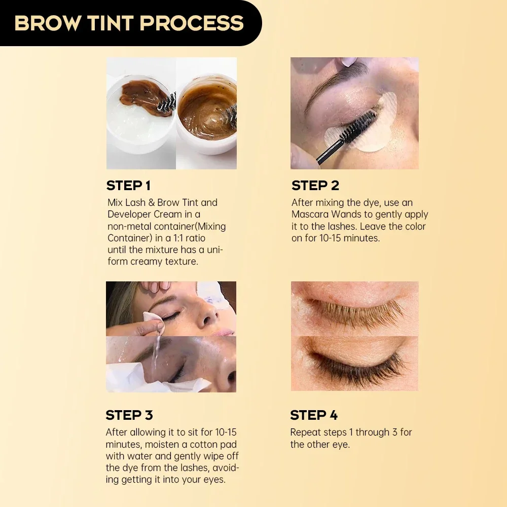 Новый Gollee 6 мл классический черный набор оттенков для ресниц и бровей Pro