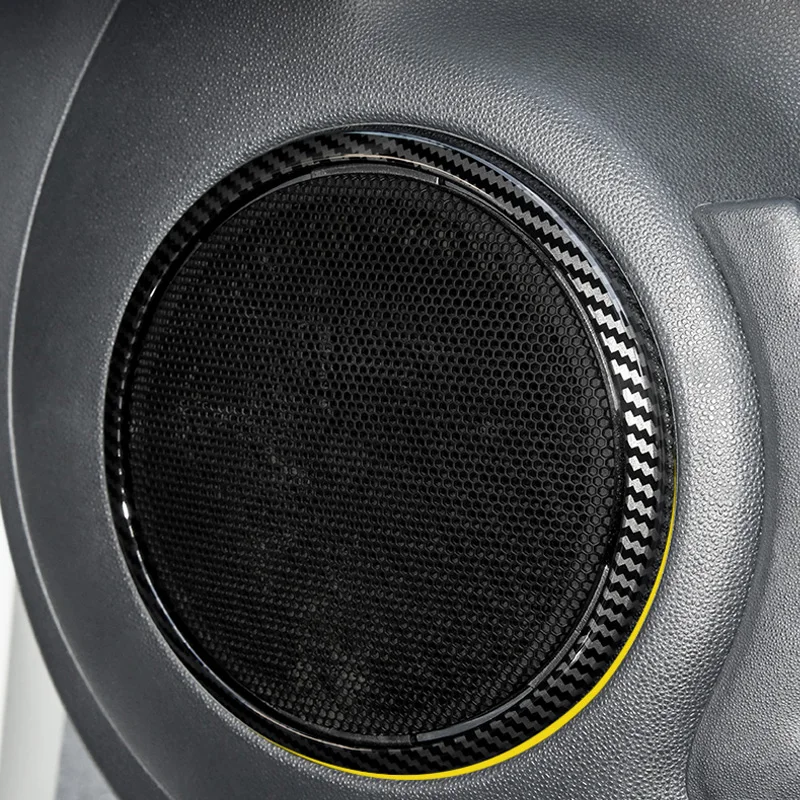 

For Smart Fortwo 451 2014 2013 2012 2011 2010 2009 2pcs Door Speaker Ring Cover Trim Sticker Decoration Interior Car Accessories