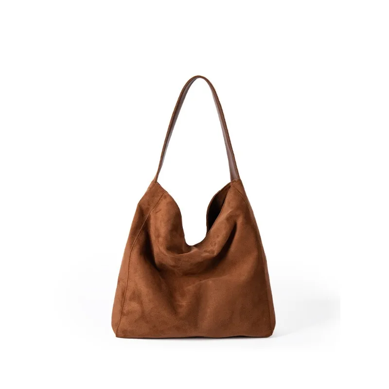 Новая зимняя матовая замшевая женская сумка из коровьей кожи сумка-тоут в стиле