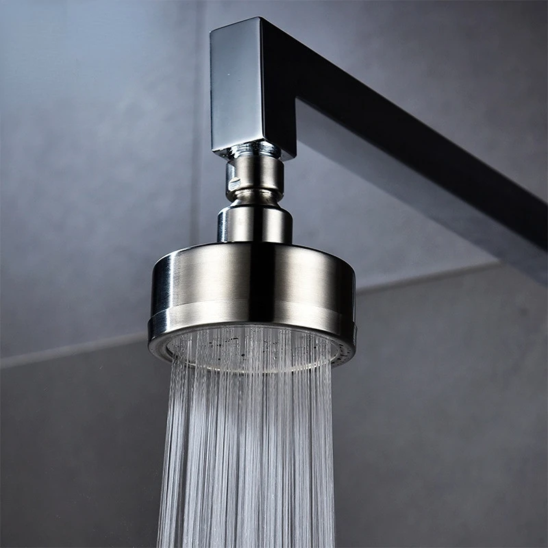 

304 Stainless Steel Wire Drawing Pressurized Water-saving Shower Top Spray Bathroom Shower Removable and Washable Shower Head