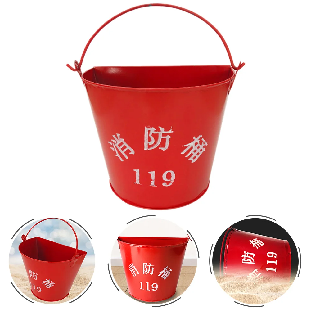 

Bucket Pail Sand Metal Buckets Iron Ice Container Fire Mini Storage Water Utility Extinguisher Flower Beach Party Industrial