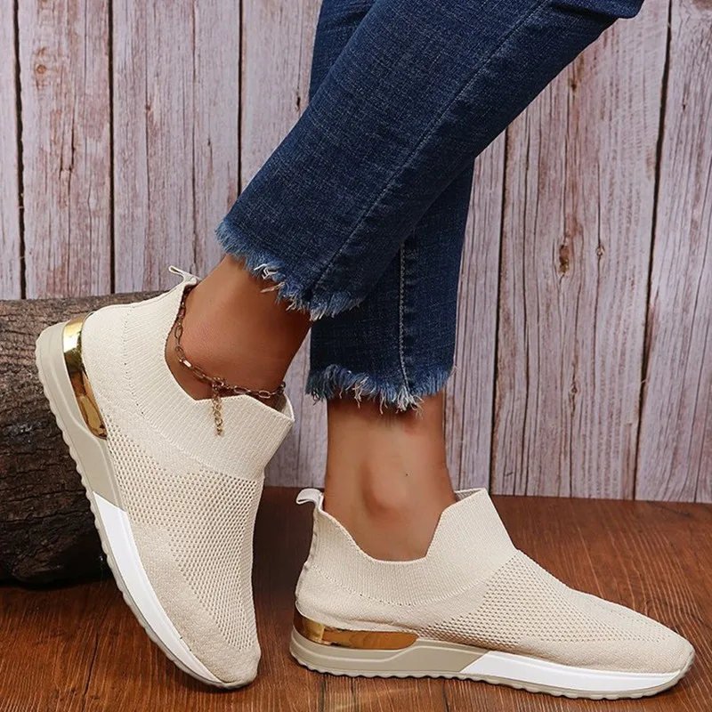 Sneakers Women Vulcanized Shoes Ladies Solid Color Slip-On Sneakers for Female Casual Sport Shoes 2022 Fashion Mujer Shoes