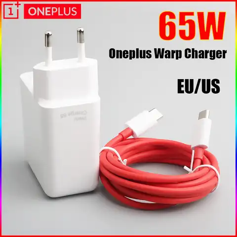 Оригинальное зарядное устройство Oneplus 65, зарядное устройство с функцией быстрой деформации, 65 Вт, адаптер европейского стандарта, кабель ...