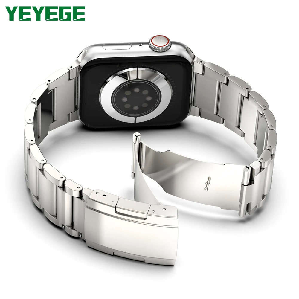 Titanium Alloy Strap for Apple Watch Band 8 7 6 5 4 3 SE Bracelet Metal Stainless Steel IWatch Ultra 49mm Replacement Wristband