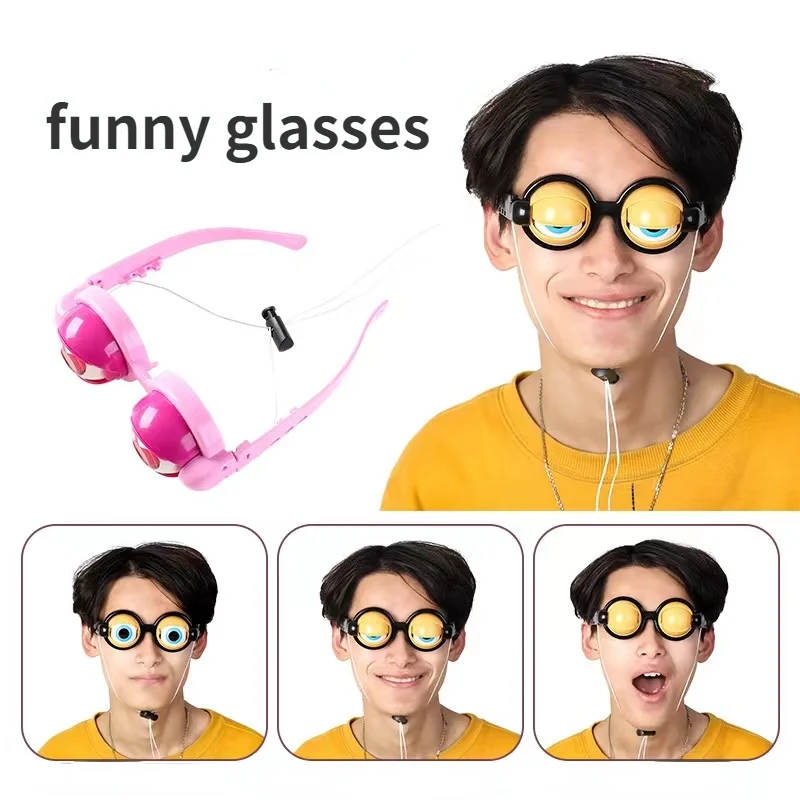 Funny Glasses Crazy Eyes Children's Toys Winking Frog Novelty Creative Party Photo Props