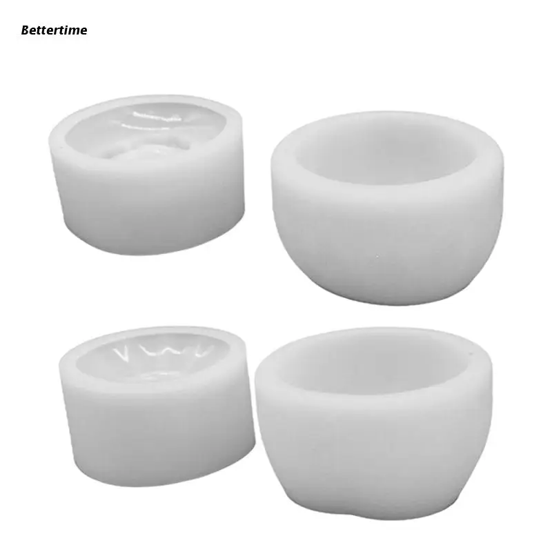 

B36D High Mirror Pumpkin Storage Box Mold Silicone Resin Molds for Home Decorations