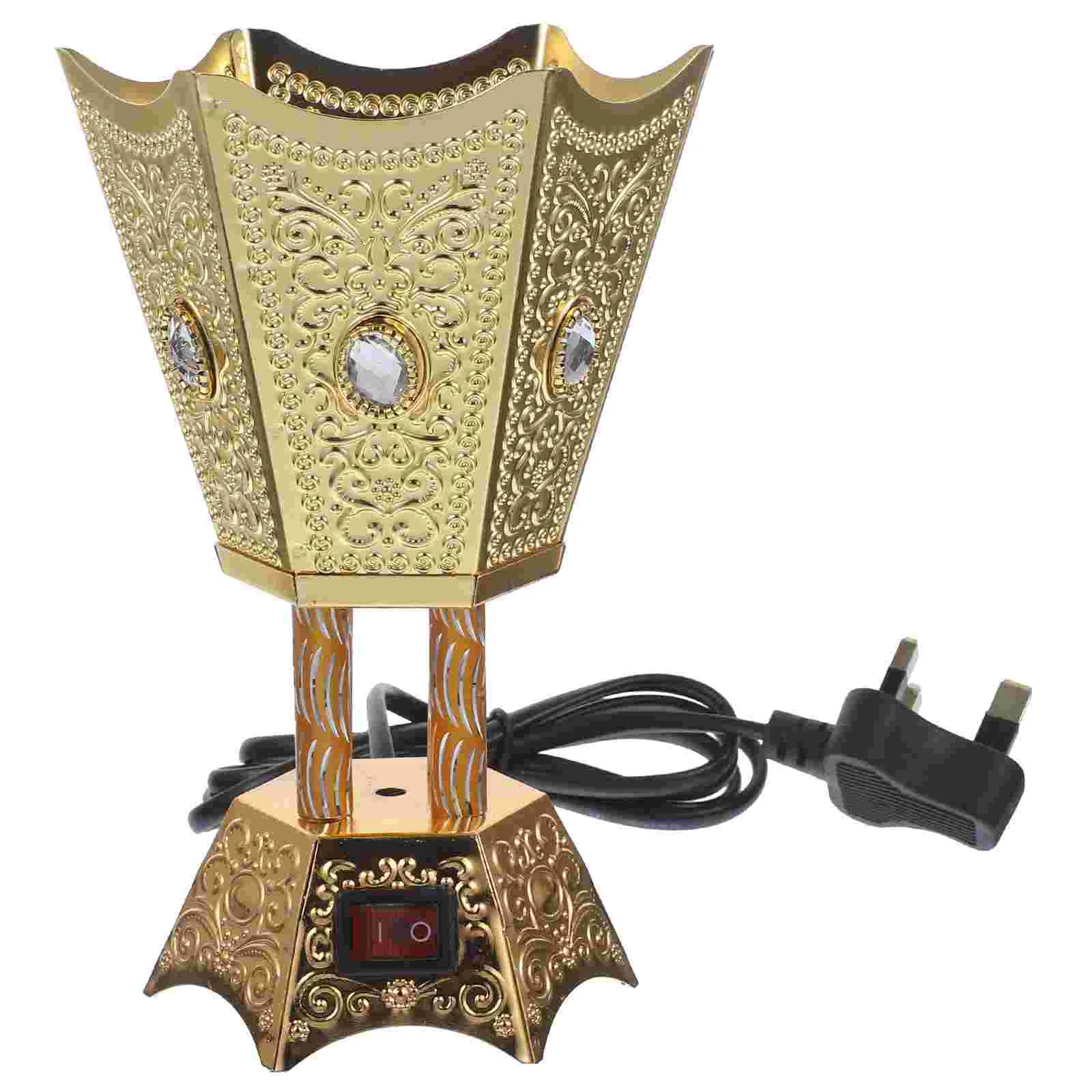 

Burner Ornament Vintage Decor Aroma Burner Centerpiece Table Decorations Plug-in Burner Metal Home Decor Electric Burner