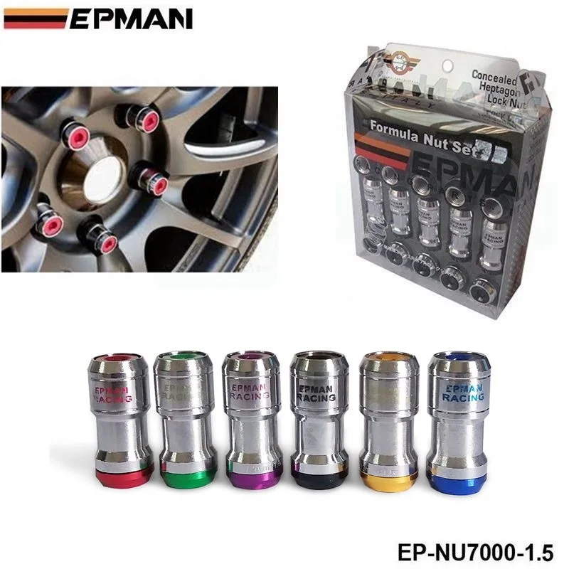 

M12 X1.5 Or M12 X1.25 Authentic EPMAN Acorn RIM Racing Lug Wheel Nuts Screw 20PCS Car For Toyota For Volkswagen EP-NU7000