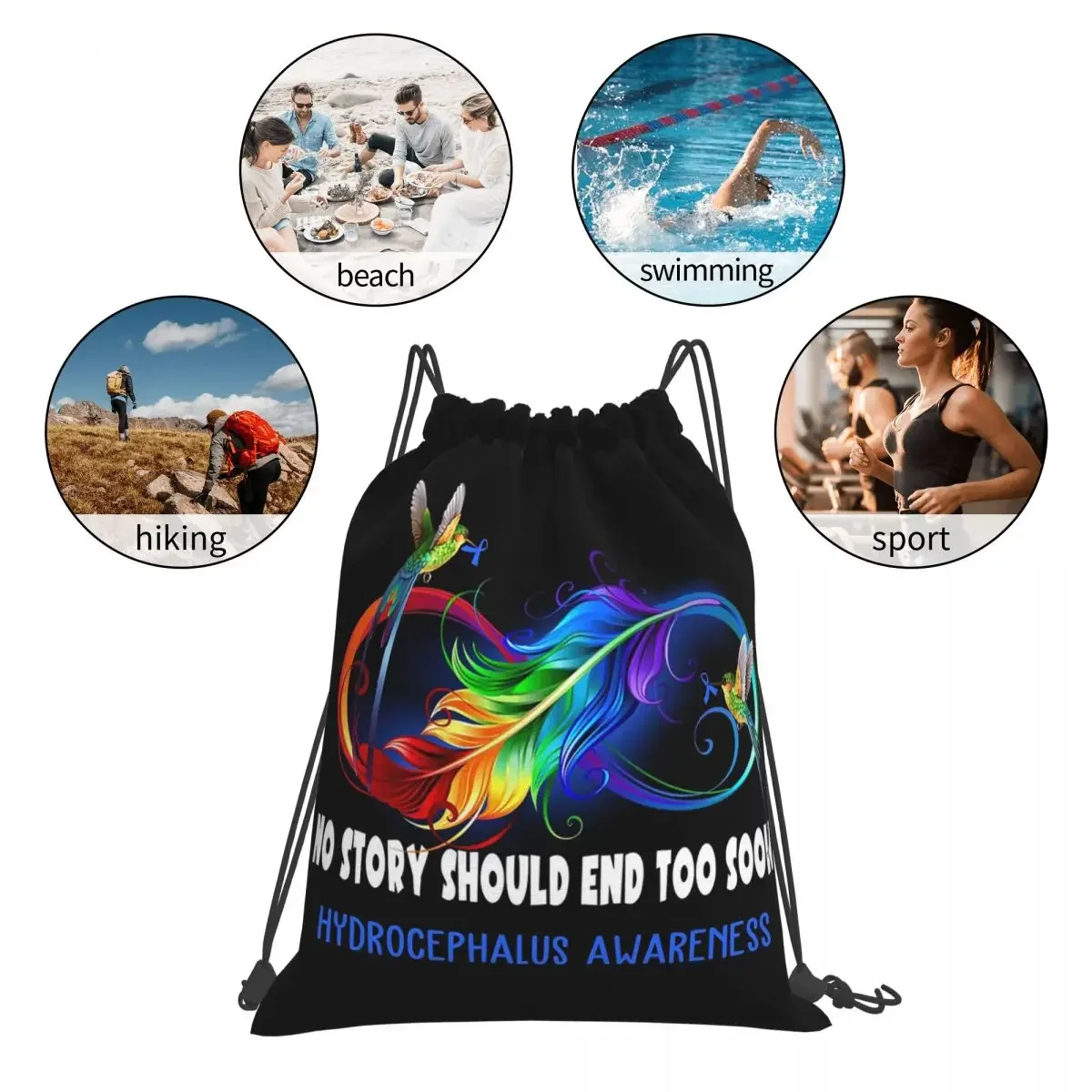 Осведомленность гидроцифла - NO STORY SHOULD END TOO SOON Рюкзаки Модные сумки на шнурке