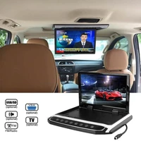 10 2 inch car flip down monitor tft lcd monitor wide screens tv dc 12v car roof mounted car hd screen tf card slot