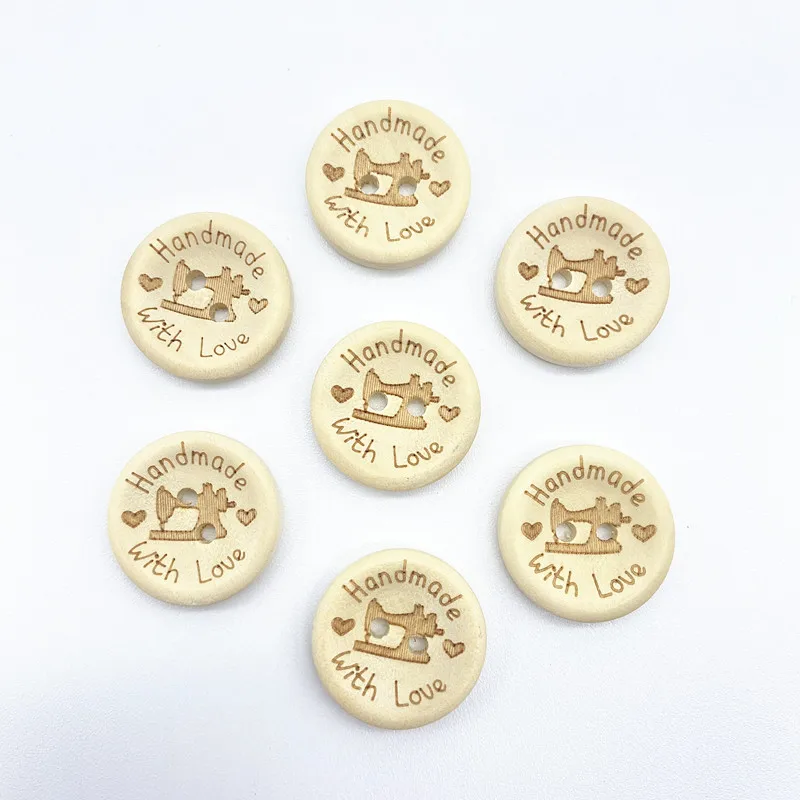 Новые круглые пуговицы диаметром 20 мм с несколькими узорами из натурального