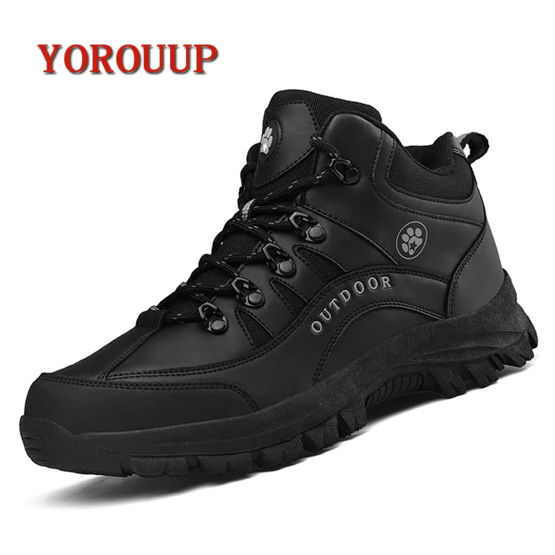 New Arrival Classics Style Men Hiking Shoes Winter Outdoor Trekking Sneakers Men Warm Lace Up Sport Shoes for Men Plus Size 49