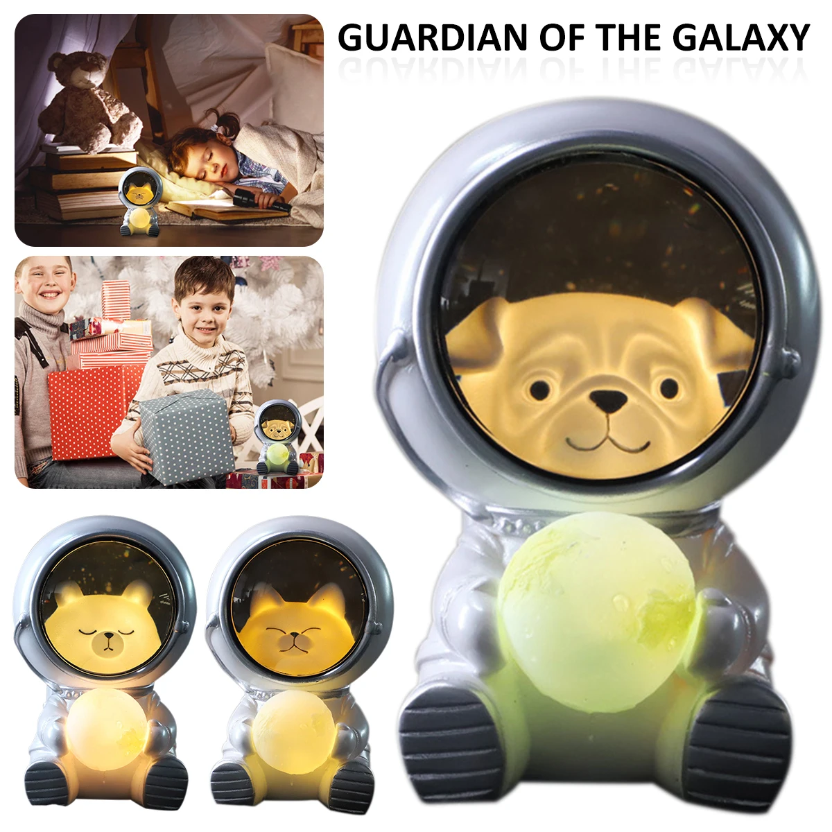 

Креативный ночник в виде астронавта, милый домашний питомец, Космический ночсветильник, украшение для дома, детский подарок, светсветильни...
