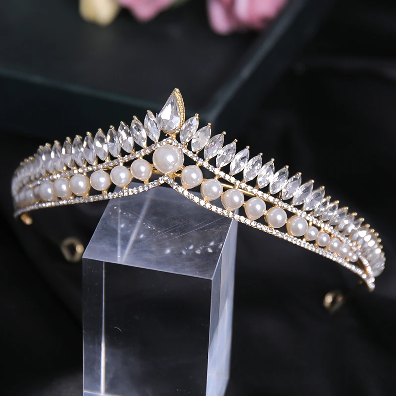 

Тиара женская с кристаллами в стиле барокко, роскошная тиара серебристого и золотистого цвета, свадебный аксессуар для волос