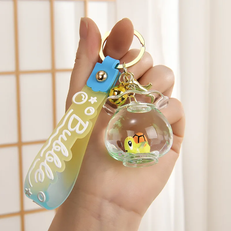 Брелок мультяшный в Oild с плавающей планкой брелок для девушки сумки подвески