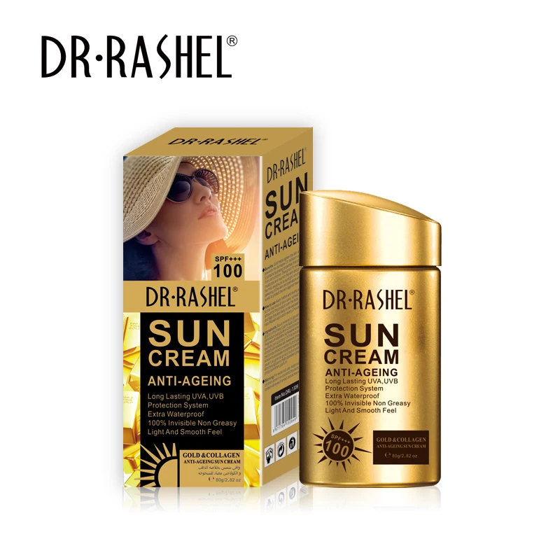 Фото DR RASHEL100SPF Защитный крем для лазоляции золотистого коллагена для предотвращения УФ-лучей, солнцезащитный крем для военной подготовки, пляжа №1