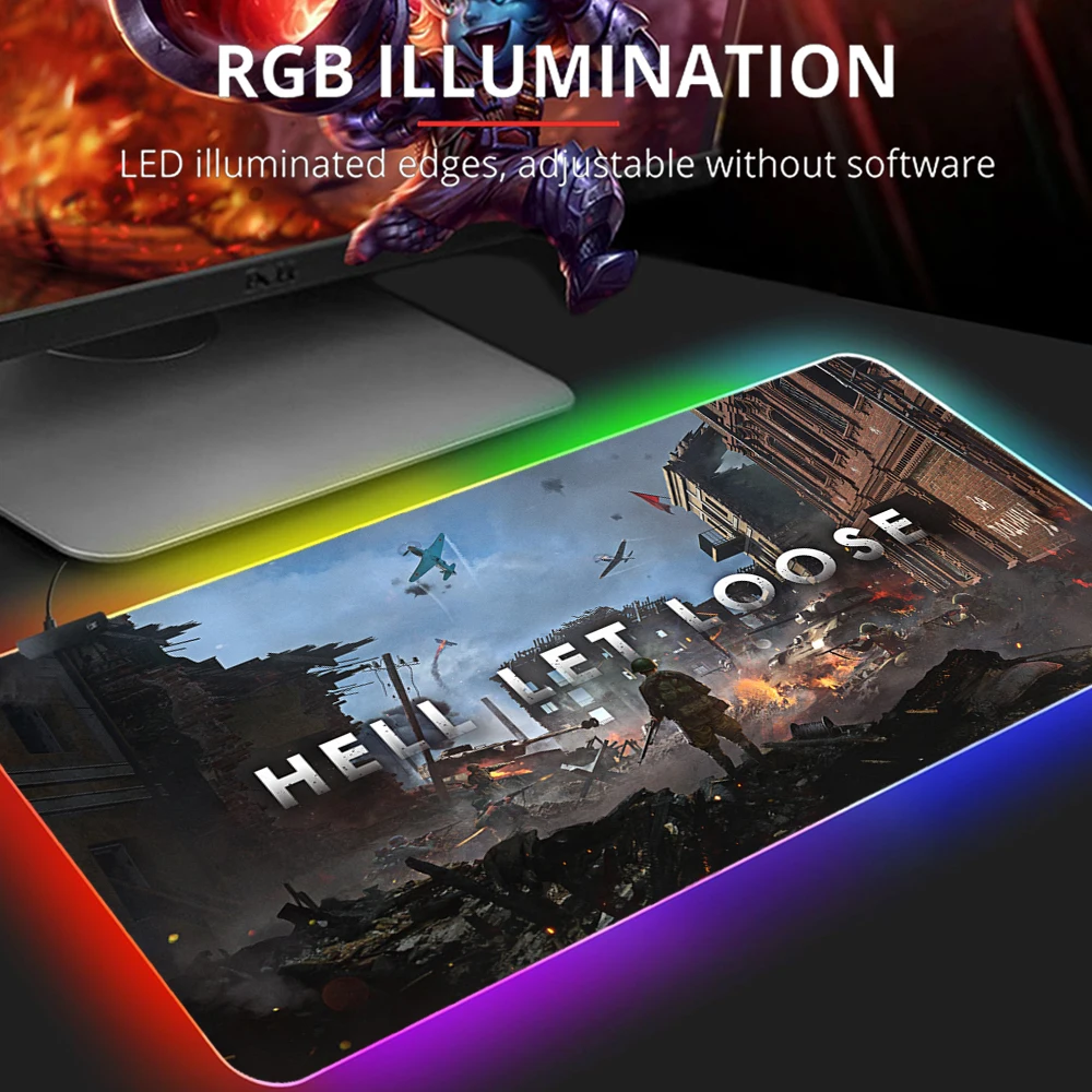 

DIY Riccu Custom Skin Game Hell Let Loose Laptop boy Gaming Mice Mousepad Free Shipping girl Large RGB Mouse Pad Keyboards Mat