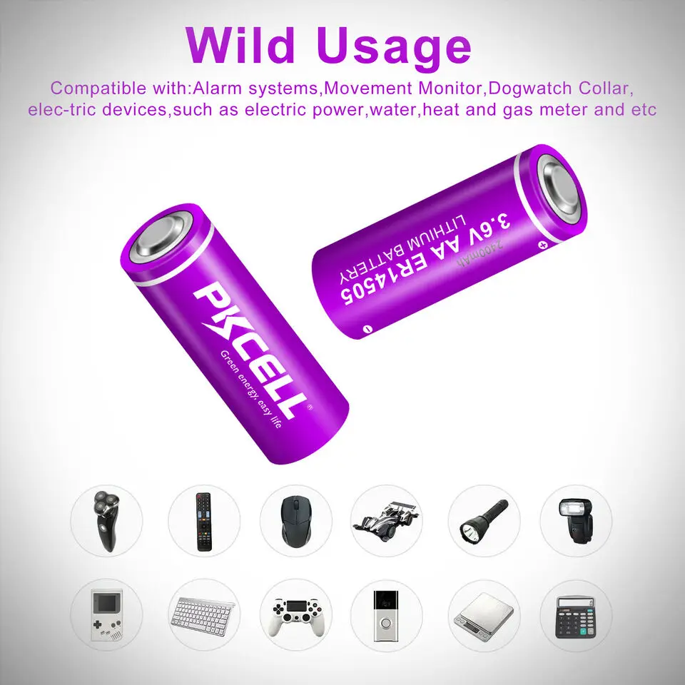 Литиевая батарея 2400 мАч AA Li-SOCL2