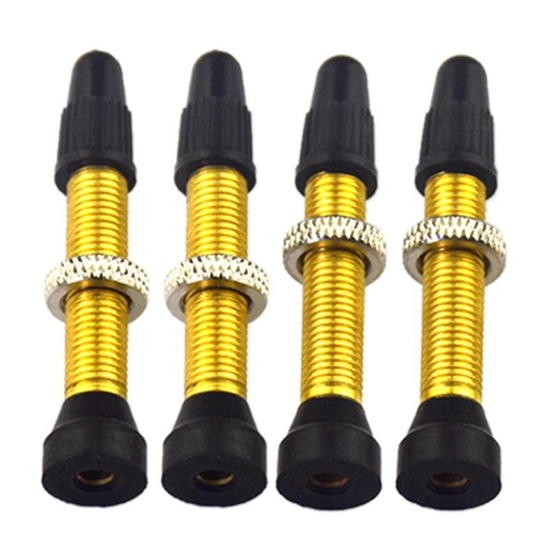 Hot AD-2 Pair MTB Road Bike Bicycle Brass Tubeless Valve Stems With Tool