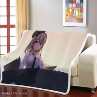 girls und panzer throw blanket 3d print high school girl and heavy tank sherpa blanket for kids adults bedspread for bed