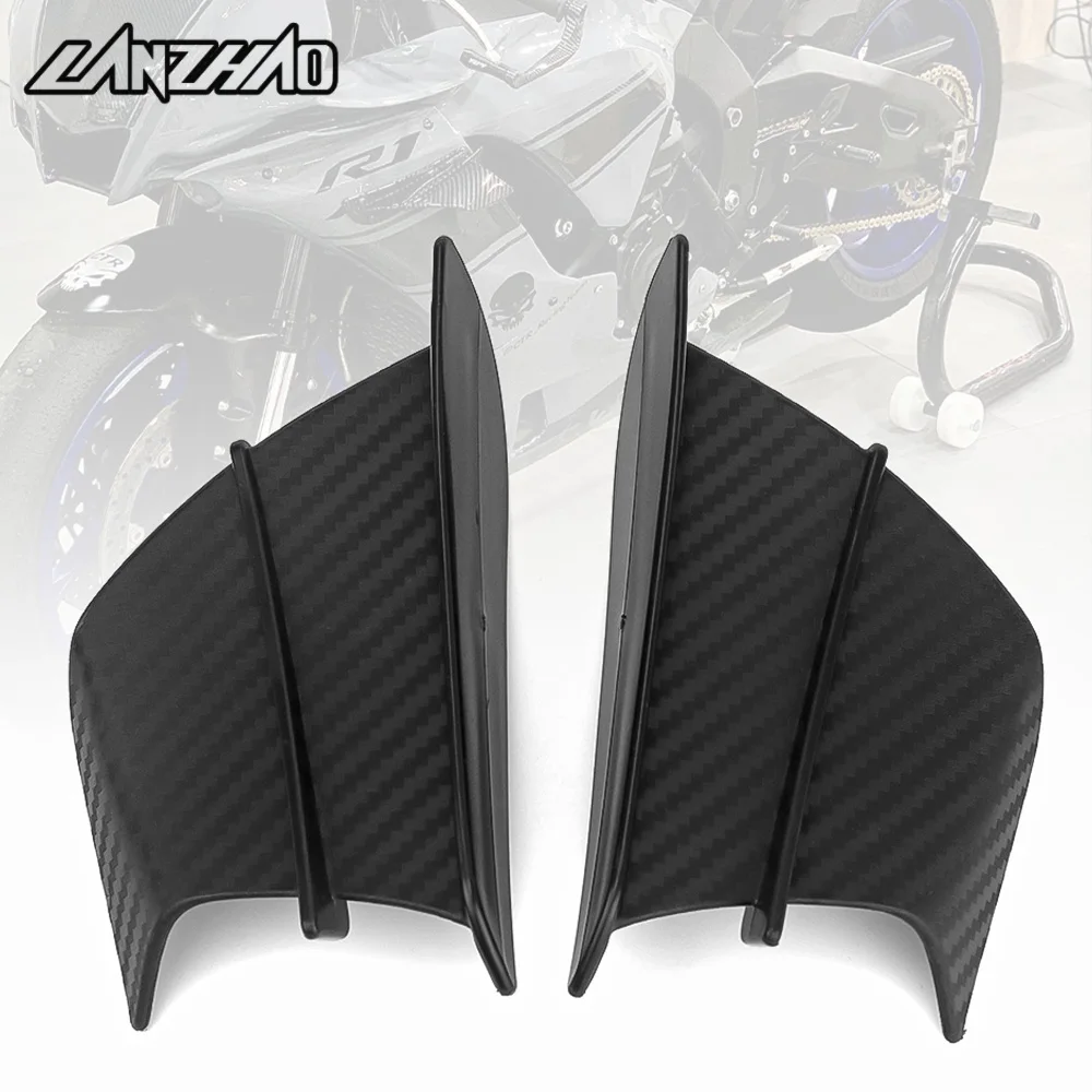 Motorcycle Downforce Spoiler Aero Winglets 3D Wind Wing Kit Universal for Yamaha YZF R1 R3 R25 R6 R15 V3 FZ1 FZ6 FZ8 2013-2022