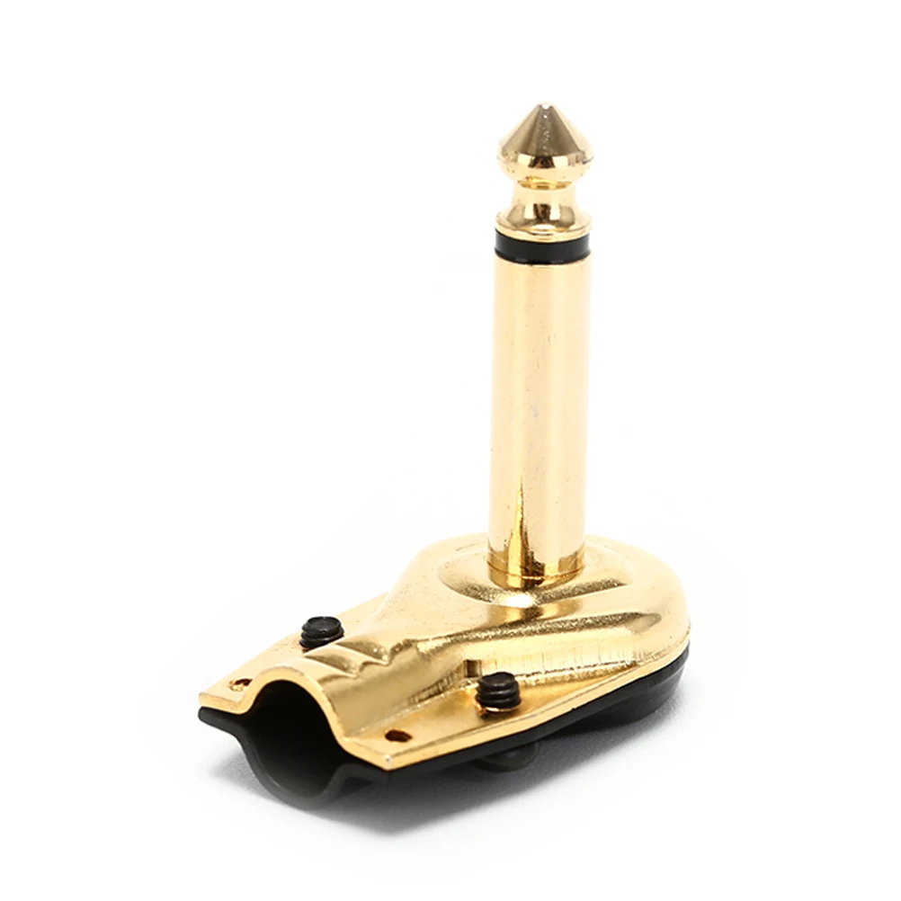 

6.35mm Guitar Right-angle Connector Mono Electric Guitar Plug 90 Degree Elbow Two-core Audio Microphone Amplifier Connector