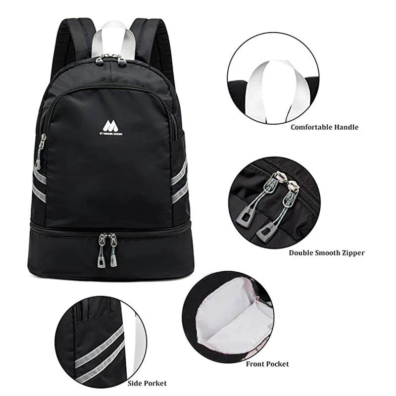 

Large Capacity Women Travel Fitness Training Backpack for Sports Gym Female Yoga Dry Wet Separation Shoes Bags Duffle Bag Women