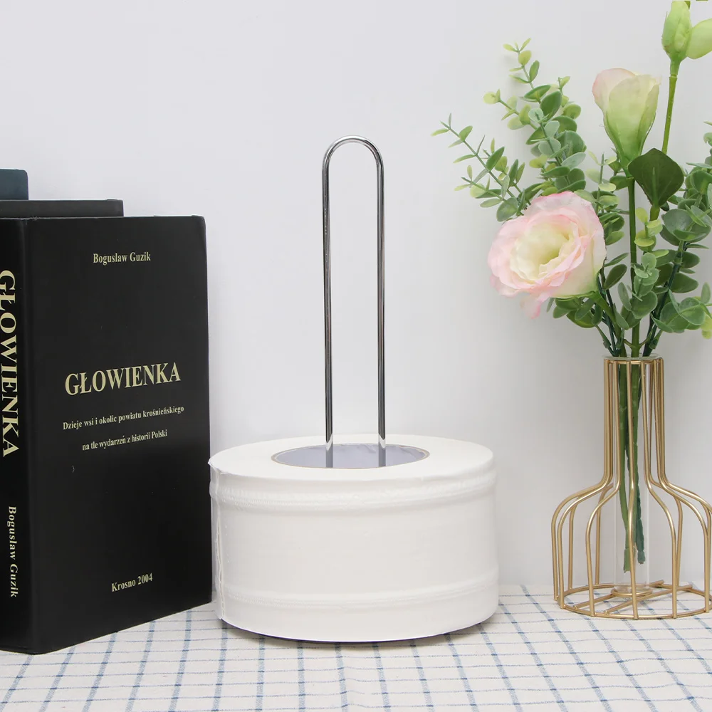 

Multifunctional Bathroom Tissue Toilet Paper Stand Stainless Steel Rack Kitchen Roll Paper Towel Holder Napkins Rack Table Decor
