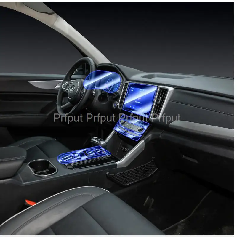 

Для Great Wall Poer 2019-2022 салон автомобиля, центральная консоль, прозрачная защитная пленка из ТПУ, ремонтная пленка против царапин