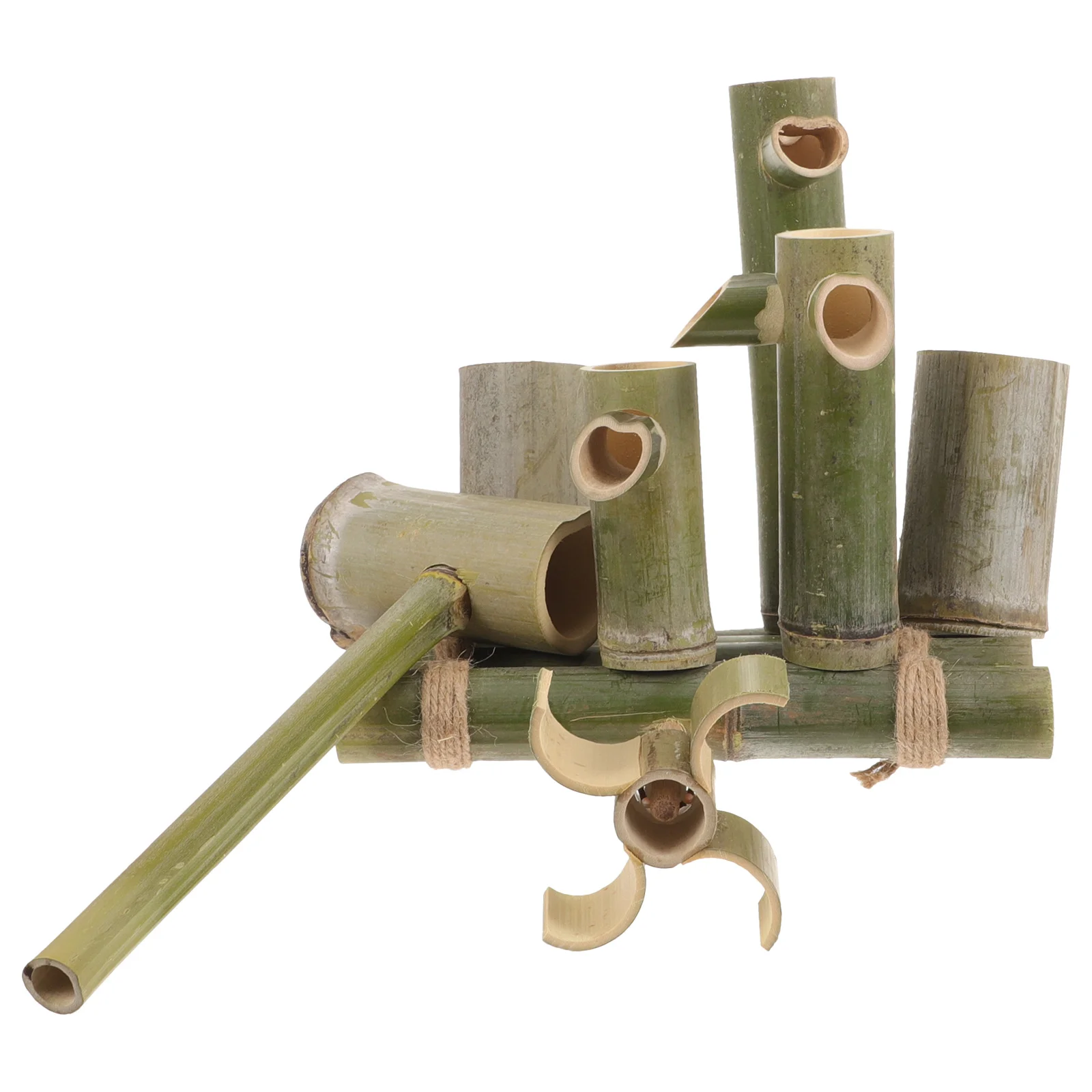 

Water Tank Ornaments Fish Aquarium Filter Indoor Fountains Dispenser Outdoor Garden Decor Bamboo