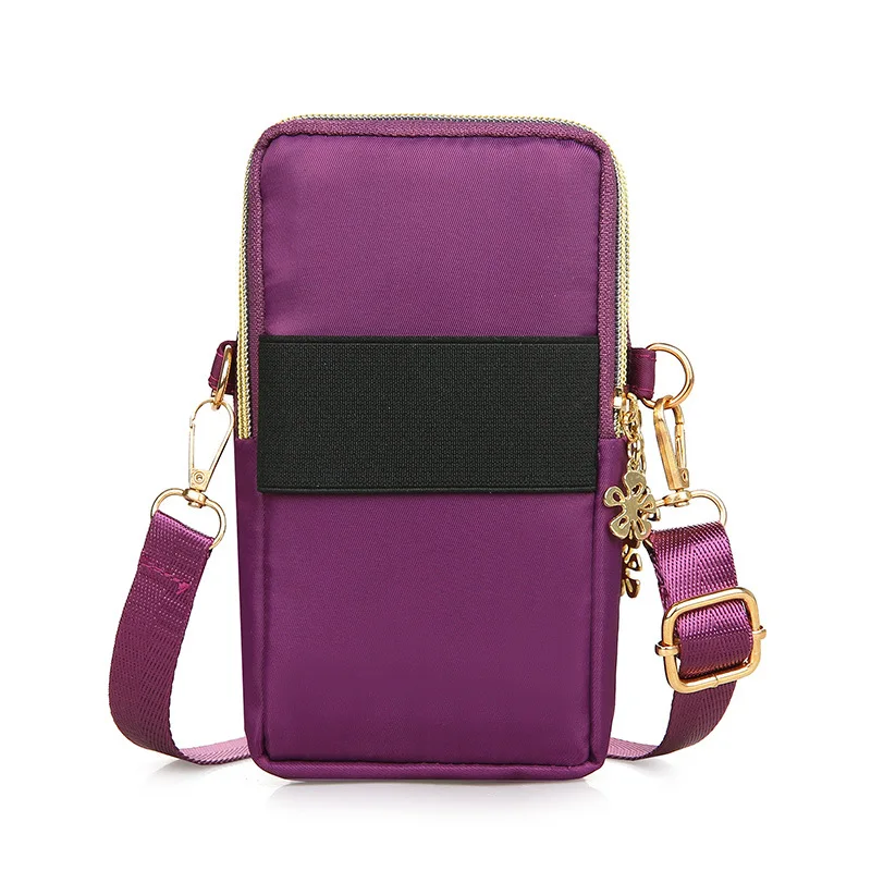 Vertical Section Balloon Mobile Phone Crossbody Bags for Women Fashion Shoulder Bag Cell Phone Pouch with Headphone Plug Wallet