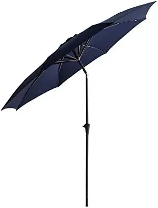 

11 ft Outdoor Market Table Umbrella with Fiberglass Rib Tips and Tilt