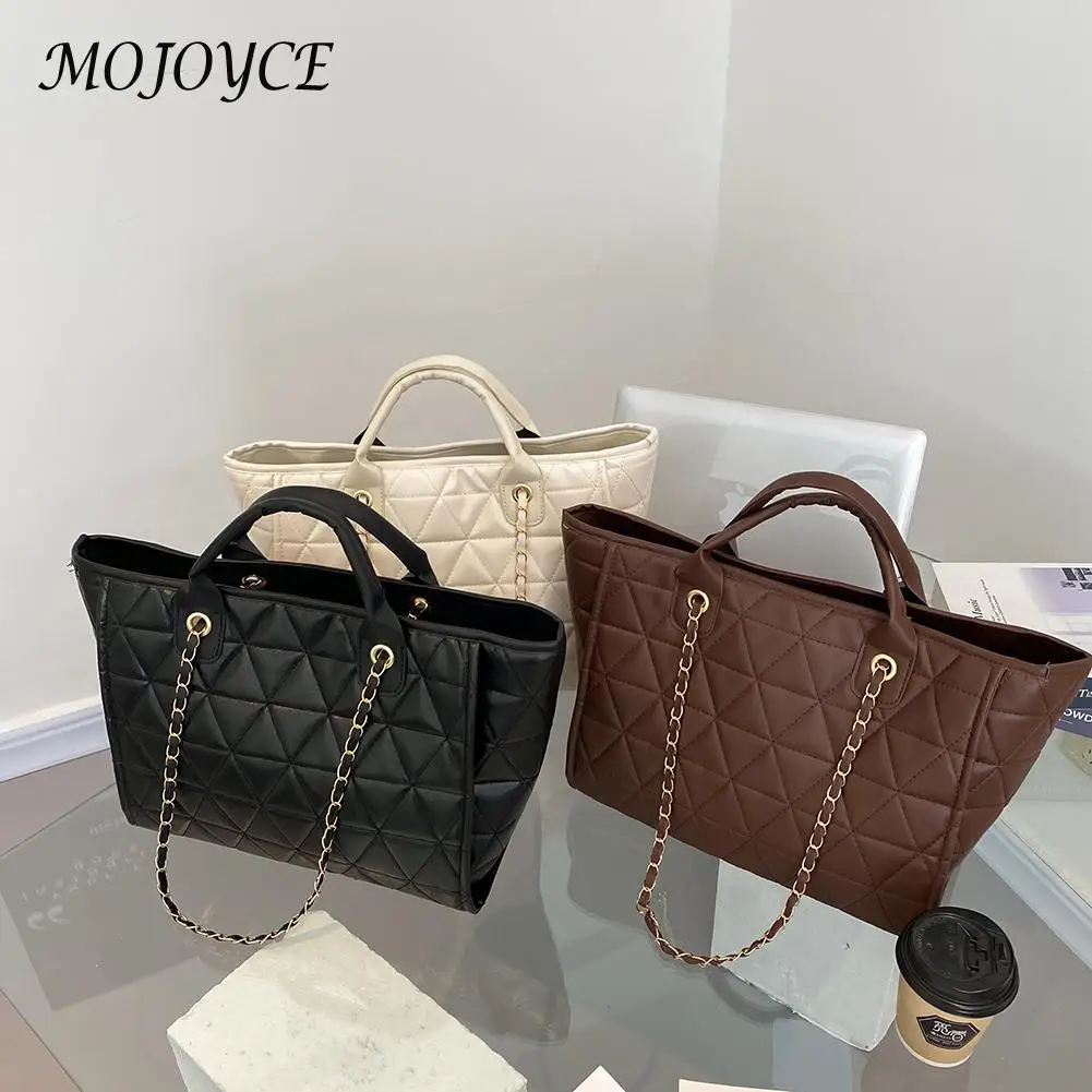 

Women Fashion PU Thick Chain Handbag Purse Lady Large Casual Messenger Bags for Women Girls Outdoor Shopping