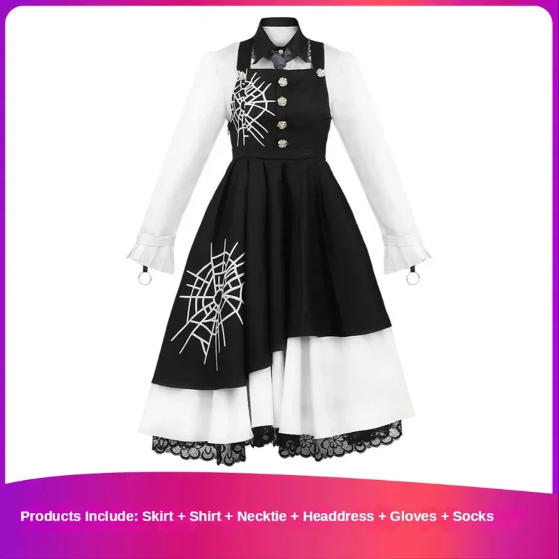 Аниме новый Danganronpa V3 Tojo kiumi карнавальный костюм парики униформа наряд горничной